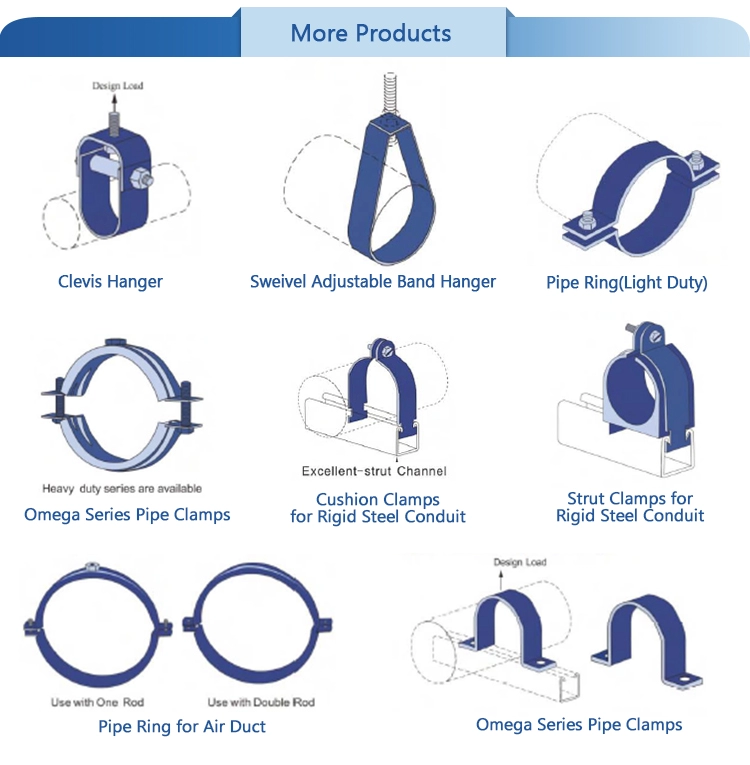 M8/M10/M12 Metal Steel Galvanized Beam Clamp Cast Iron Pipe Clamp Price