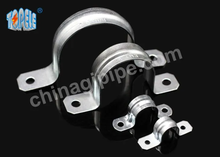 UL certificado alça rígida do dois-furo galvanizado aço grampo canalização rígida acessórios