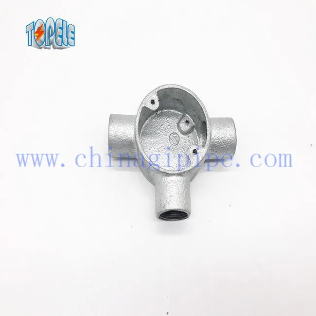 Caixa circular de ferro maleável 20mm 25mm 32mm