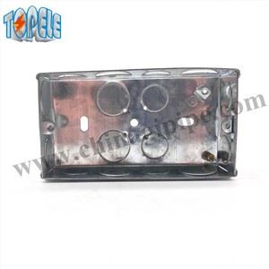 BS4662 2 Gang 25mm Steel Flush Box
