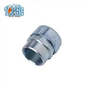 Conector de união de estilo de extremidade de liga de zinco tipo DPN para conduíte ondulado flexível de metal Conector flexível para tubos roscados