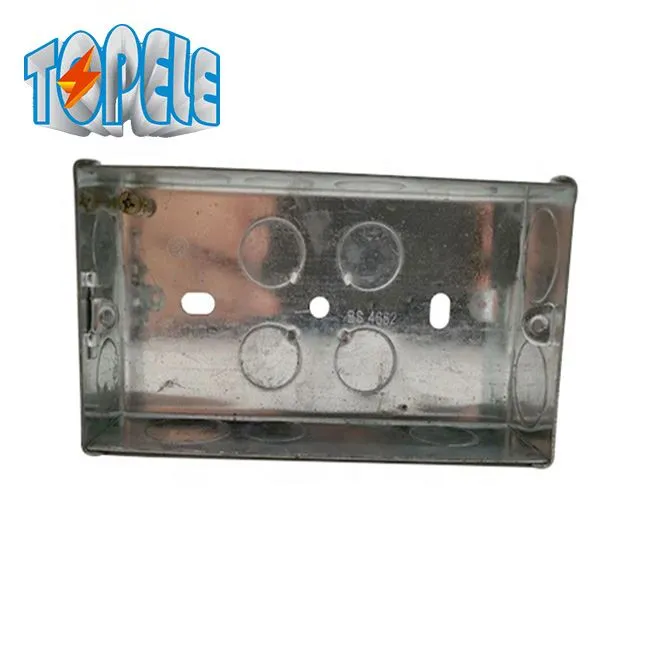 Caixa elétrica de aço de duas gangues